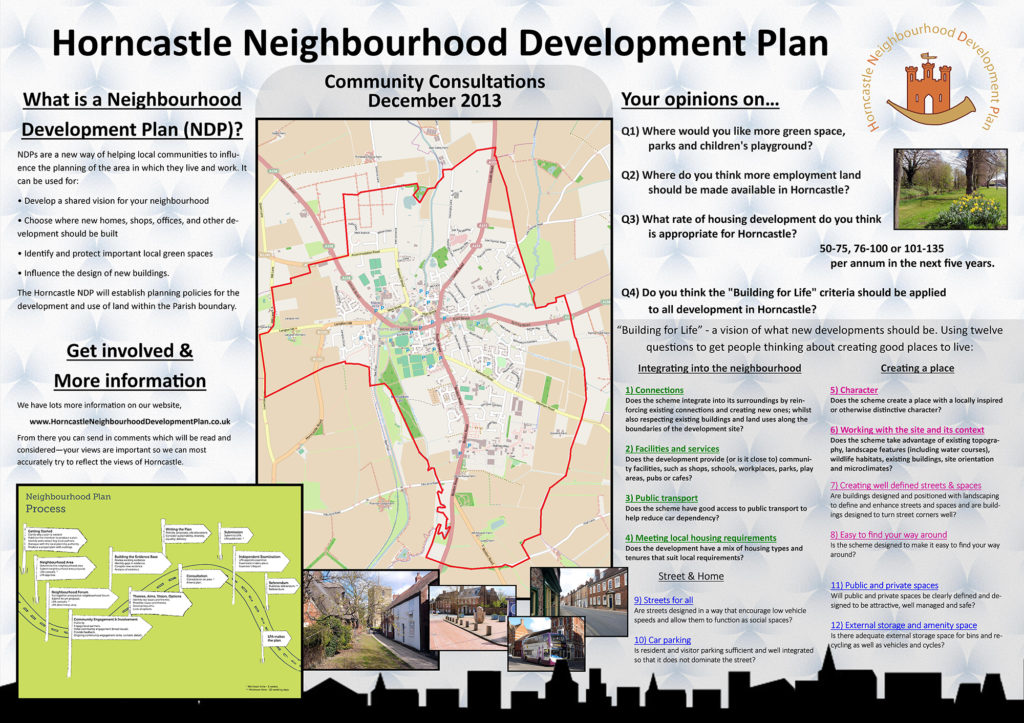 A1 poster created for the Horncastle Neighbourhood Development Plan