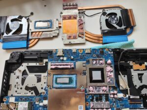 Before reassembly with new thermal putting, phase transition material and everything clean (Sheffield Computer Services repair near me Heeley S2)