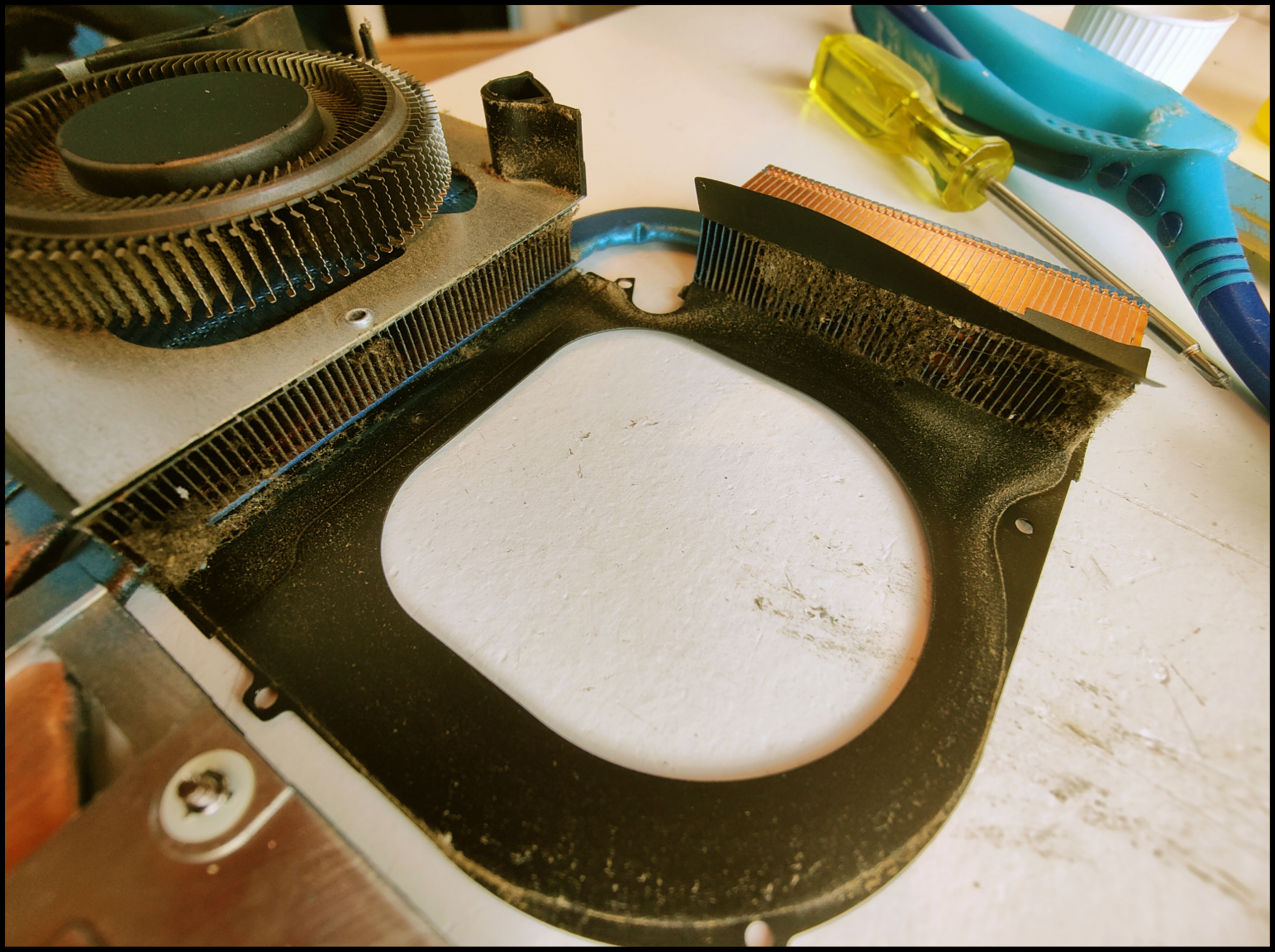 Heatsink 2 before cleaning.