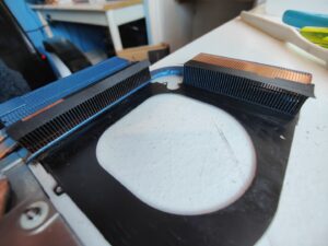 GPU heatsink after cleaning (Sheffield Computer Services repair near me Heeley S2)