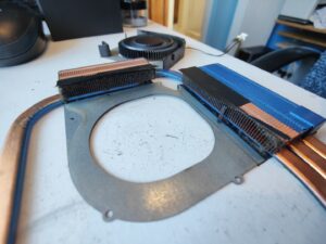 CPU heatsink before cleaning (Sheffield Computer Services repair near me Heeley S2)